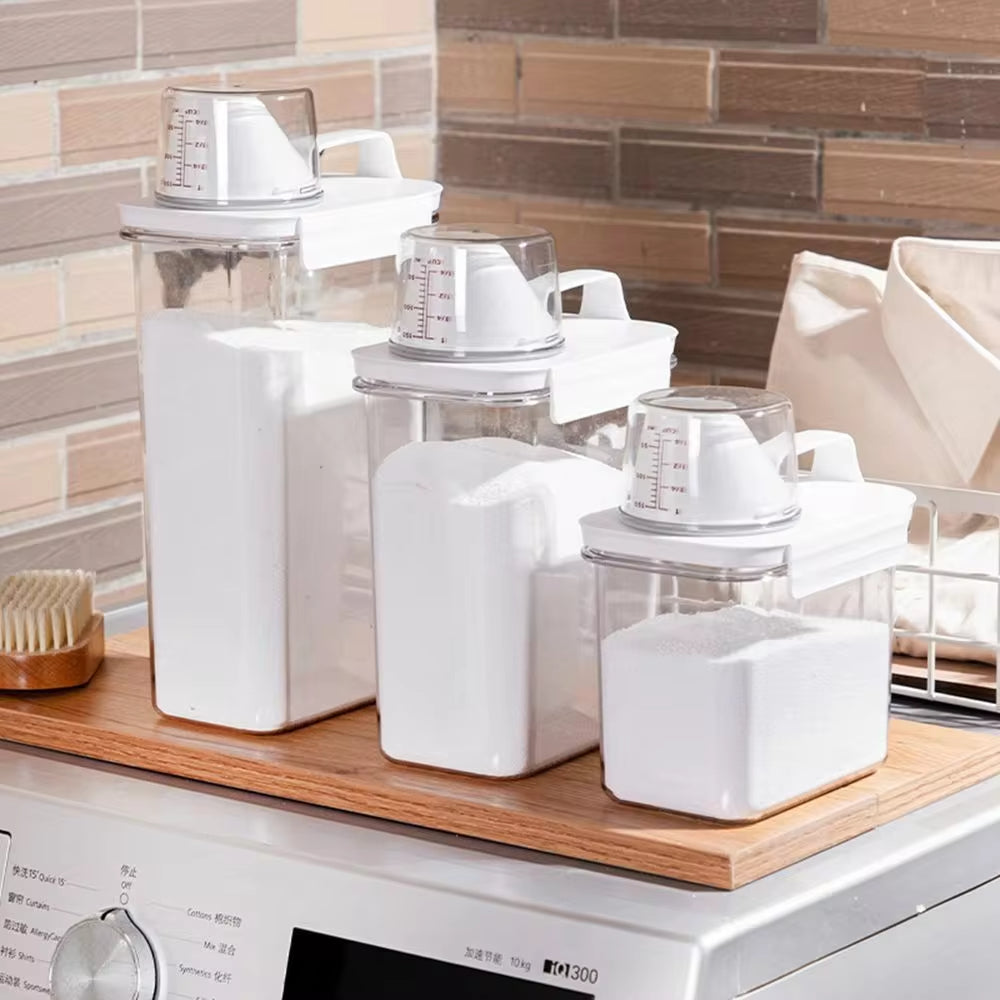 Airtight Laundry Detergent Dispenser Powder Storage Box