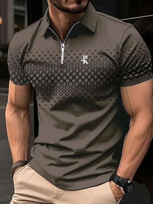 Business Men's Golf Polo Short Sleeve Polo Shirt Outdoor