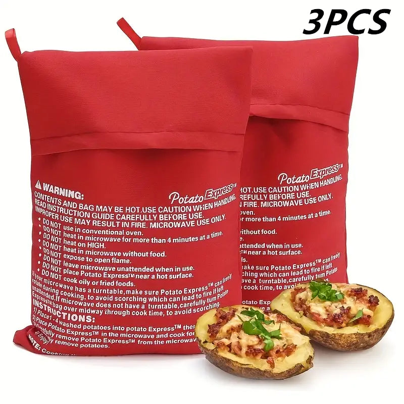 Microwave Potato Bag Baked Potato Bag Red Pouch