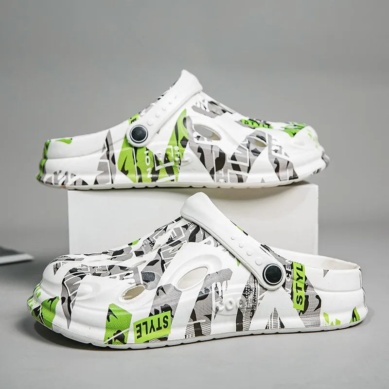 New Men's Slippers Summer Outdoor Thick Soles Non-slip Beach Shoes