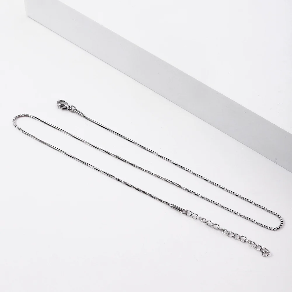 1.2mm Simple Stainless Steel Box Chain Necklace