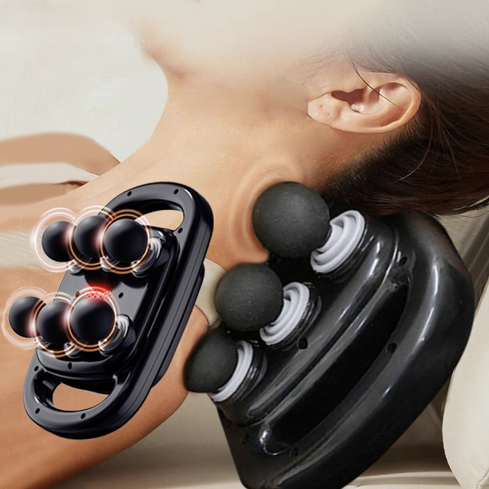 Fascia Gun Muscle Massager Gun Six Heads High Frequency Neck Waist Massage