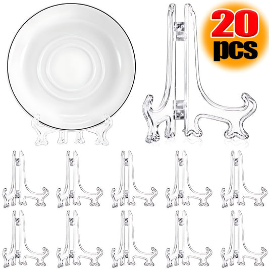 2pcs Portable Dish Display Stand Foldable Plastic