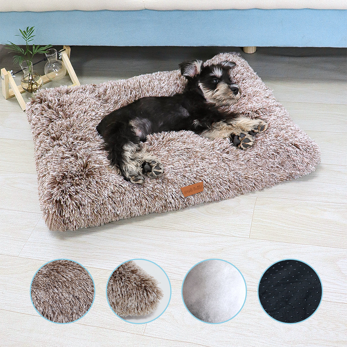Dog Bed Pet Mat Pet Bed Washable Plush Pet Crate Bed For Dog