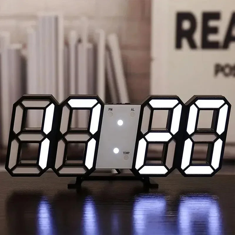 Table 3D LED Alarm Clock Date/Temperature for Home Kitchen