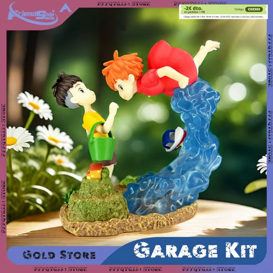 15cm Ponyo on The Cliff Figure Ponyo Sosuke Seagal Figurine