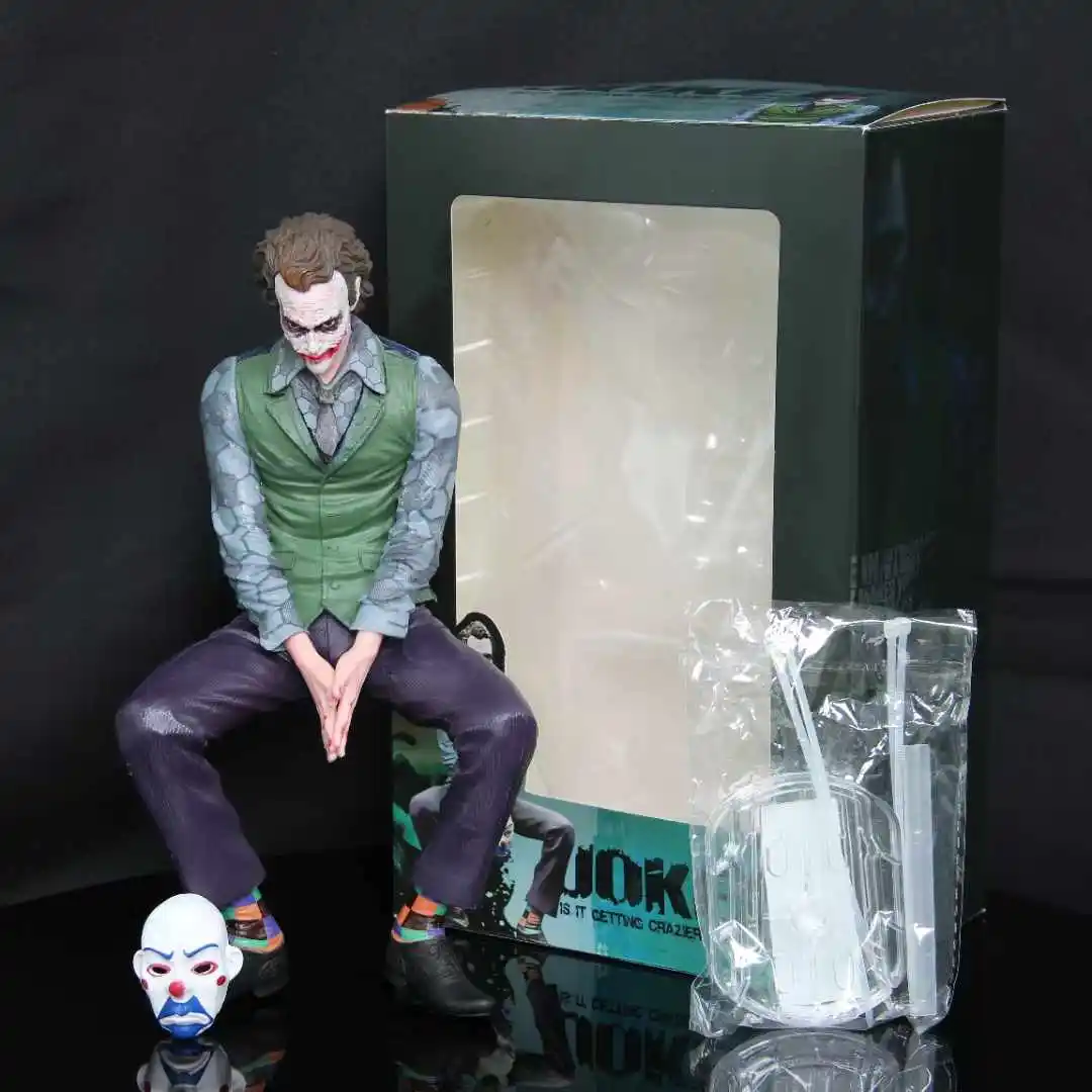 24cm Joker Heath Ledger Action Figure Sitting Green Suit