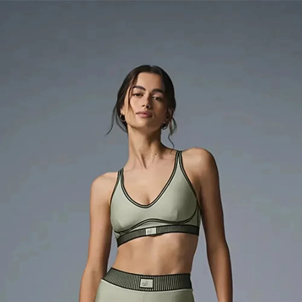 Yoga Bra Gym Set Leggings 7/8 Breasted Smooth and comfortable Sports