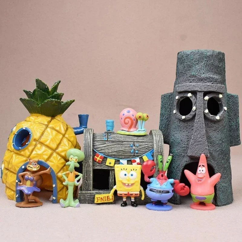 Anime Spongebobs Action Figures Cartoon Mini Dolls