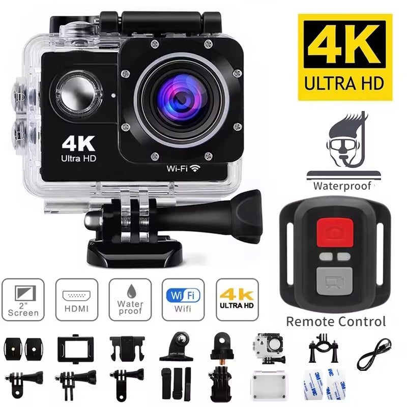 2.0" Action Camera Ultra HD 4K 30FPS WiFi Underwater Cameras