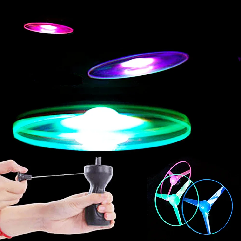 Kids Luminous Flying Disc Propeller Toys LED Lighting