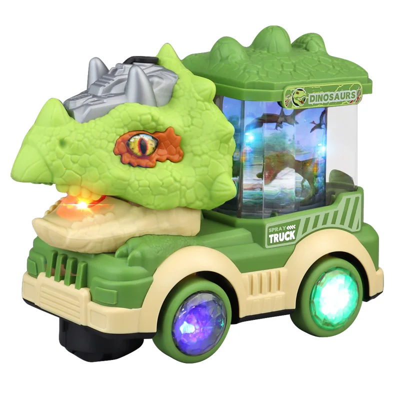 Dinosaur Electric Toy Car With Lights And Music Triceratops Tyrannosaurus Rex Toy