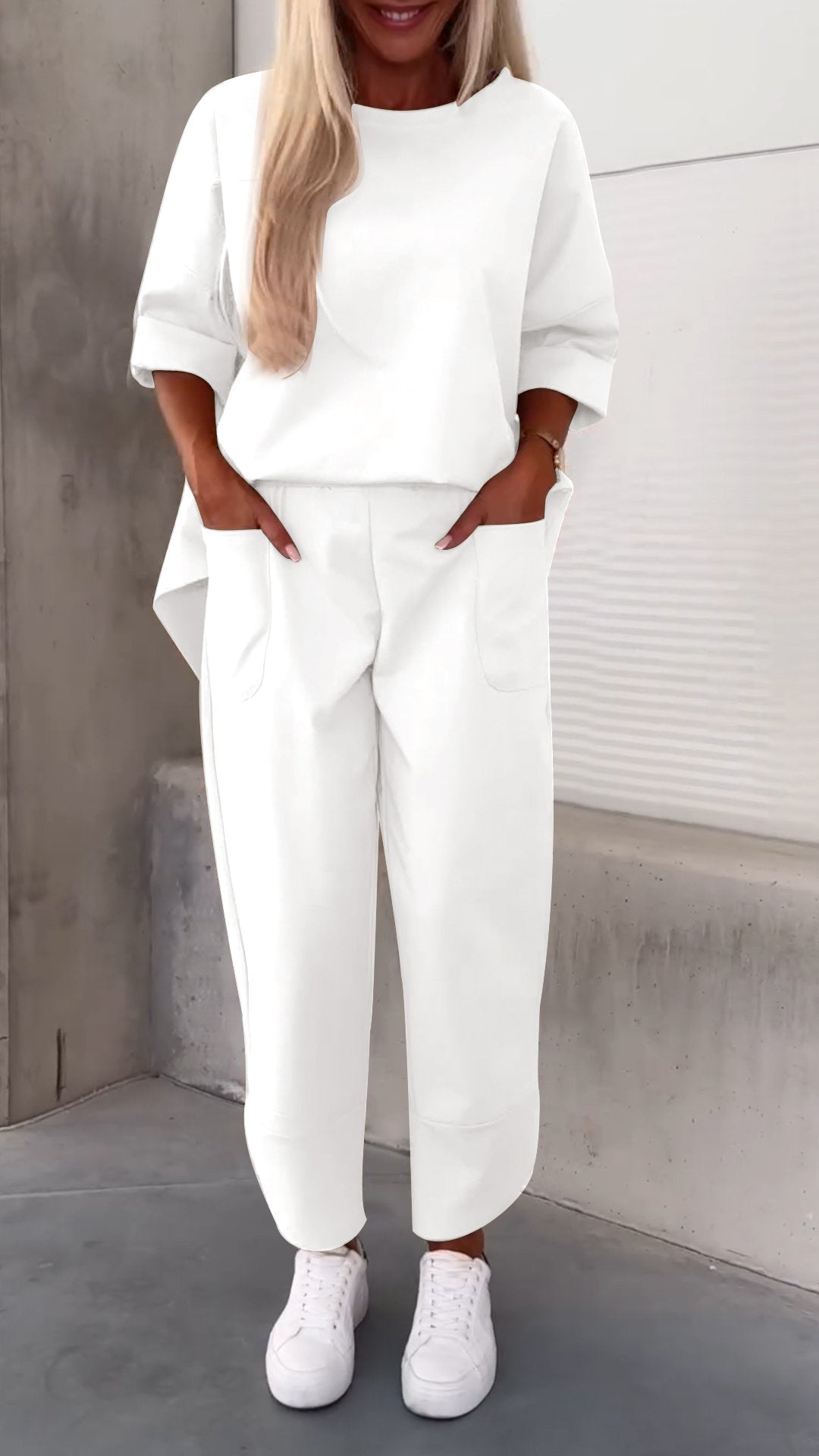 Autumn and winter new women's pure color suit set