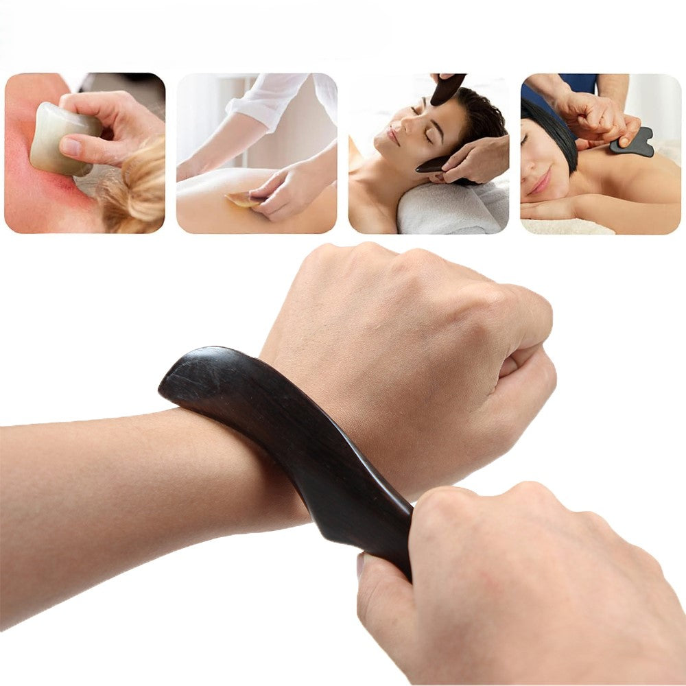 1Pcs Lymphatic Drainage Massager Wooden Gua Sha Tool