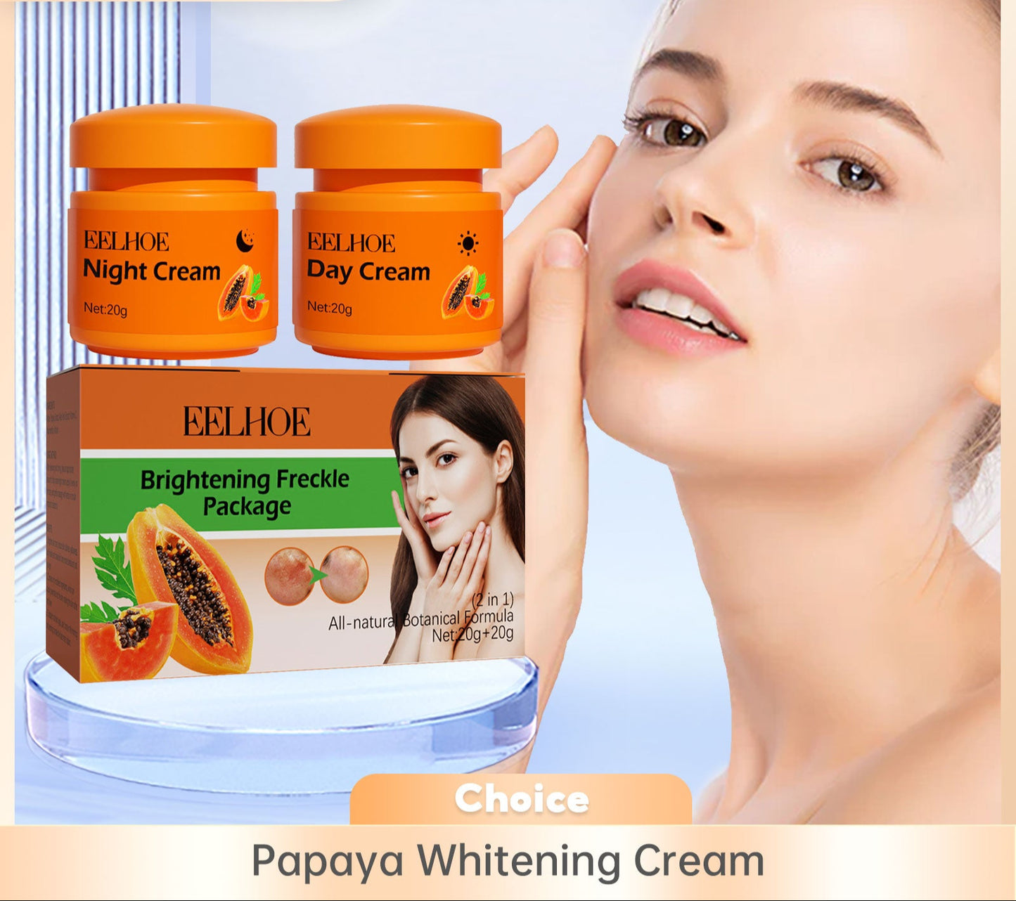 Freckle Whitening Face Cream Papaya Day Night cream