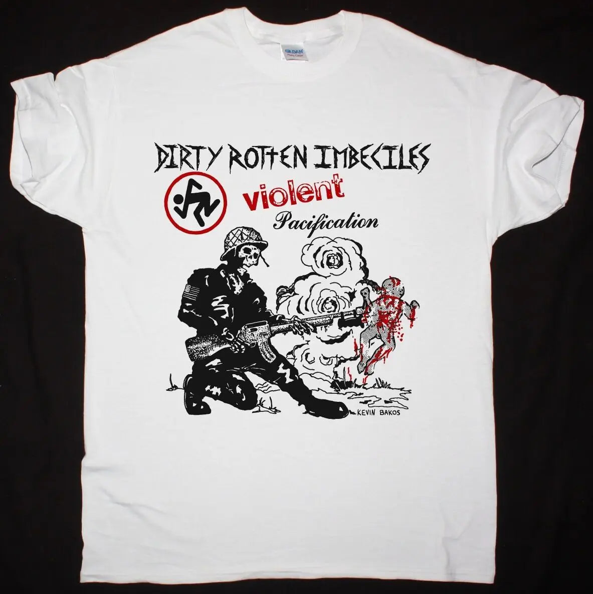 VIOLENT PACIFICATION WHITE T SHIRT THRASH MEETTAL