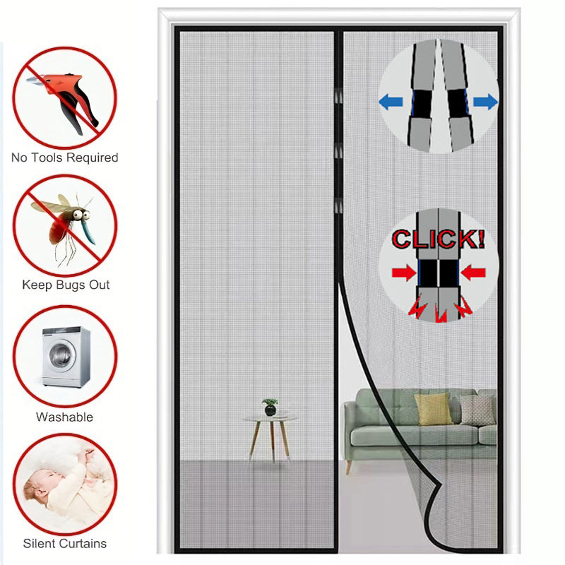 1PC New Magnetic Screen Door Curtain Anti-Mosquito Net Fly