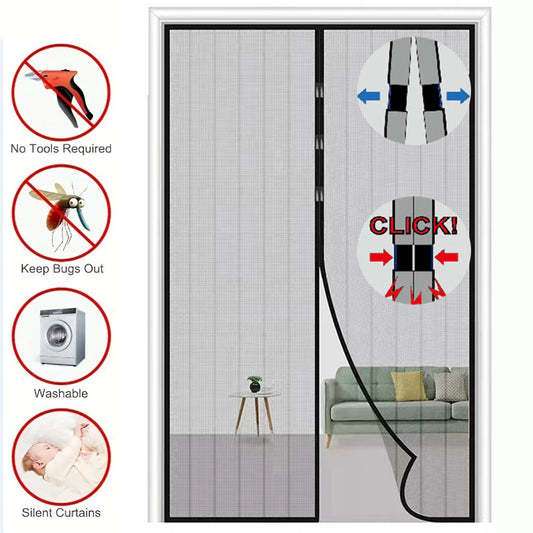 1PC New Magnetic Screen Door Curtain Anti-Mosquito Net Fly