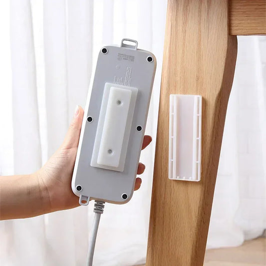 Self-Adhesive Desktop Socket Fixer Hanging Power Strip Cable Organizer