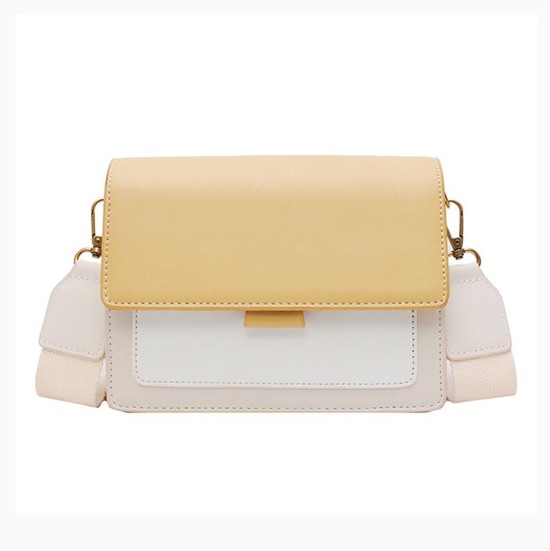 Contrast color Leather Crossbody Bags For Women