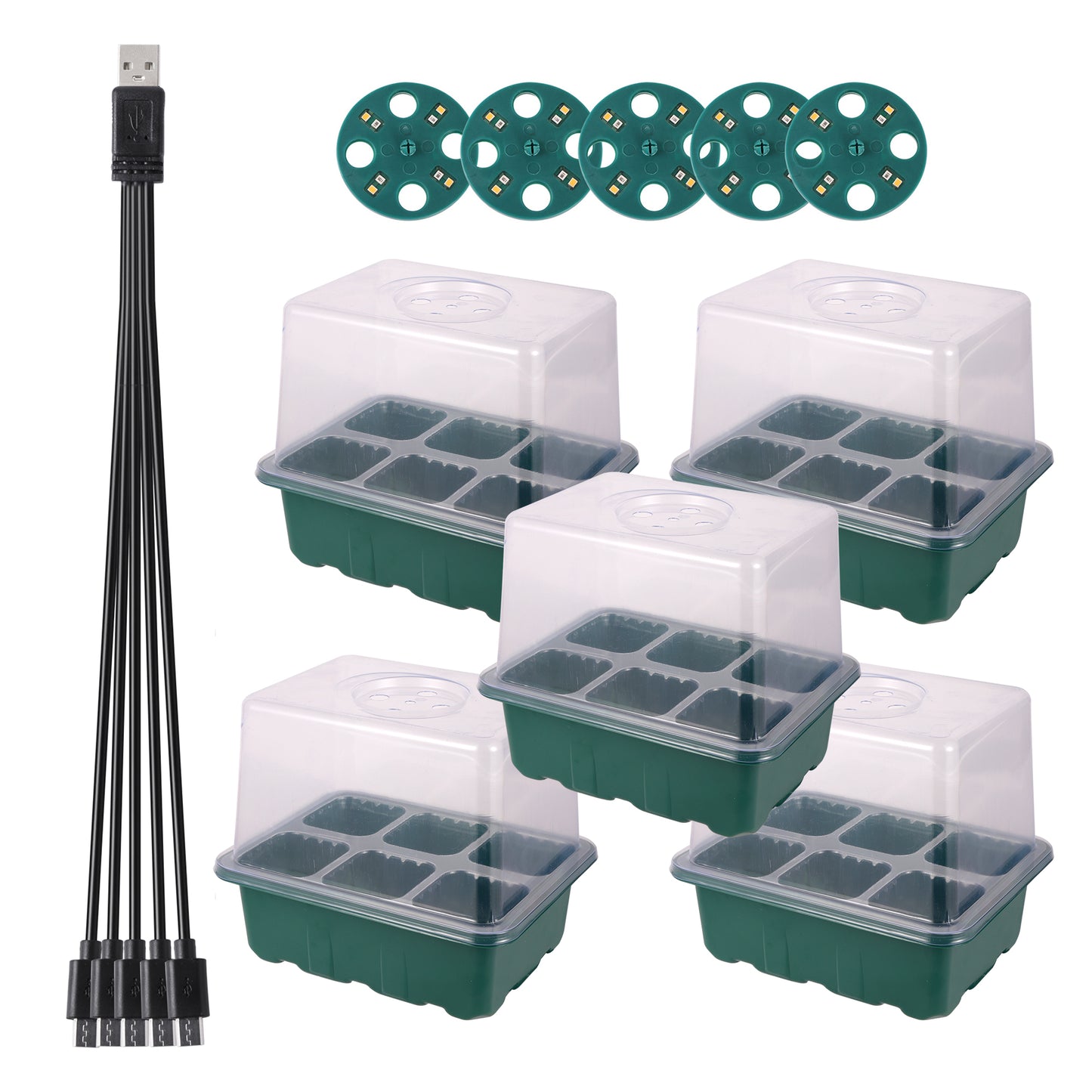 LED Grow Light Seed Starter Plant Grow Box Seedling Tray