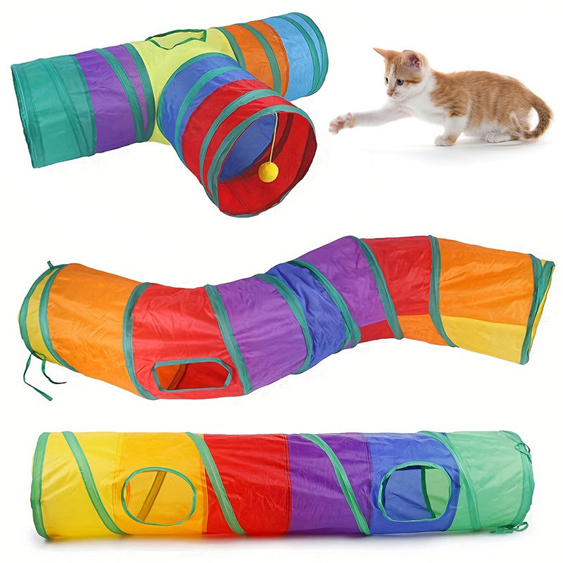 Cat Tunnel Foldable Cat Tunnel Pet Supplies Cat S T Y Pass Play