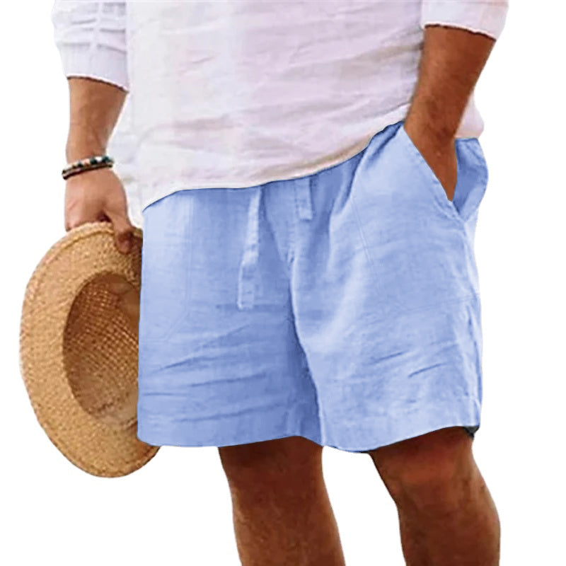 New Mens Cotton Solid Color Short Lightweight Gym