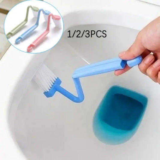 2Pcs Curved Toilet Brush Long Handle Toilet Cleaning Brushes