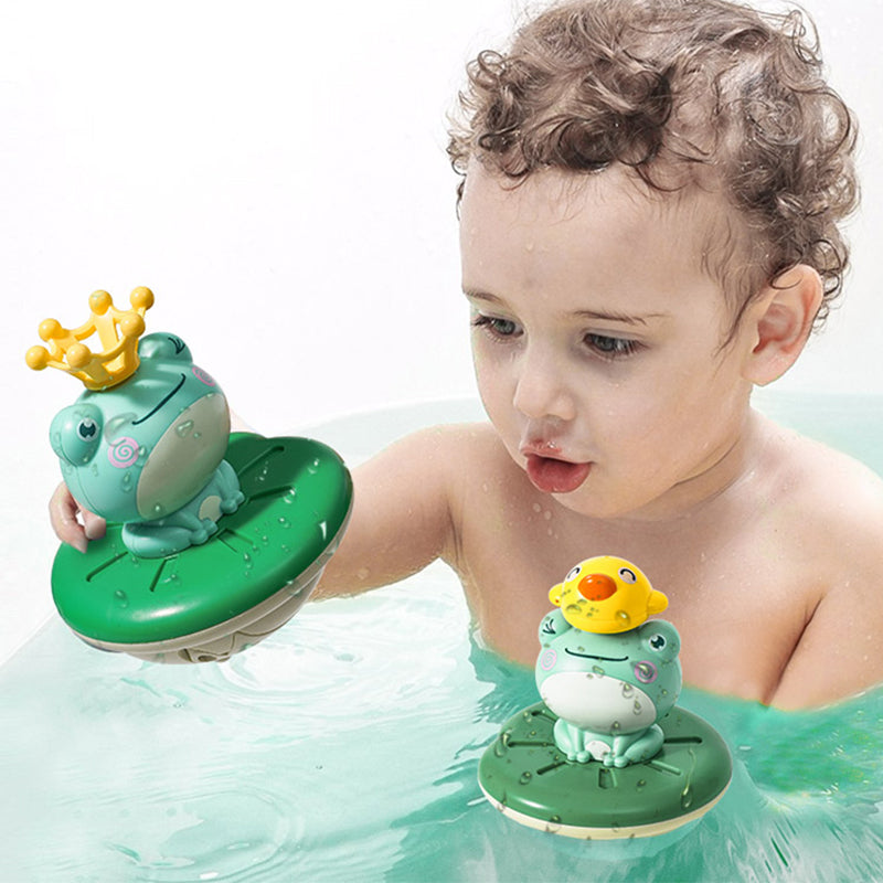 New Baby Bath Toys Electric Spray Water Floating Rotation Frog