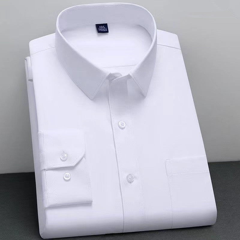 New Fashion Non-iron Shirt Anti-wrinkle Classic Solid Business Casual Soft Wear