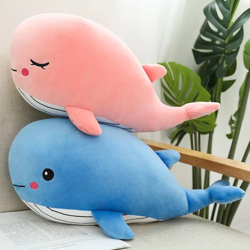 Kawaii Soft Whale Plush Toy Cartoon Animal Fish Stuffed Doll