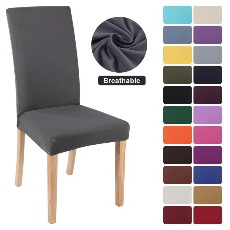 Elastic Solid Color Adjustable Chair Cover Spandex Stretch Slipcovers Chair Seat Covers