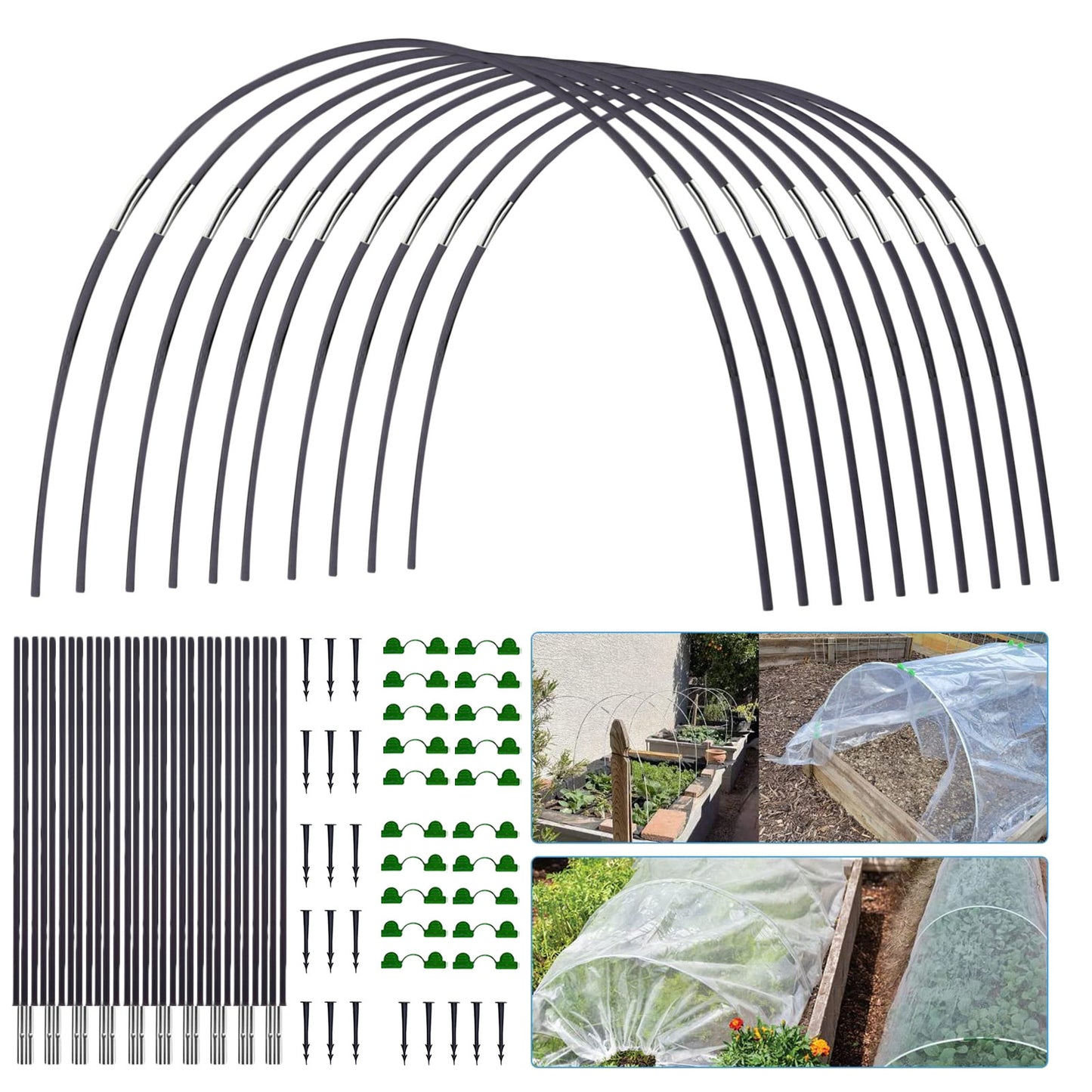 30Pcs Garden Hoops for Netting Tunnel