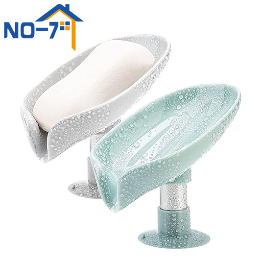Soap Holder Drain Water Soap Dish Leaf Shape Soap Box