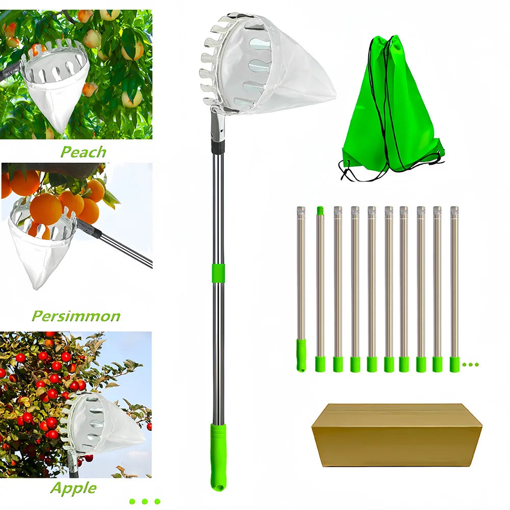 Fruit Picker High-Altitude Orchard Harvester Extendable Rod For Apple And Pear