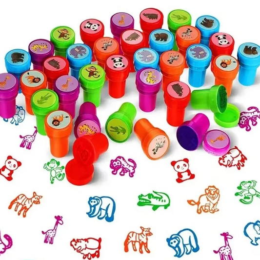 10pcs Assorted Stamps for Kids Self-ink Stamps Children Toy