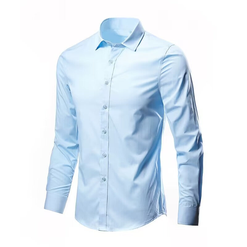 Men's Elastic Spring And Autumn New long Sleeve Shirt