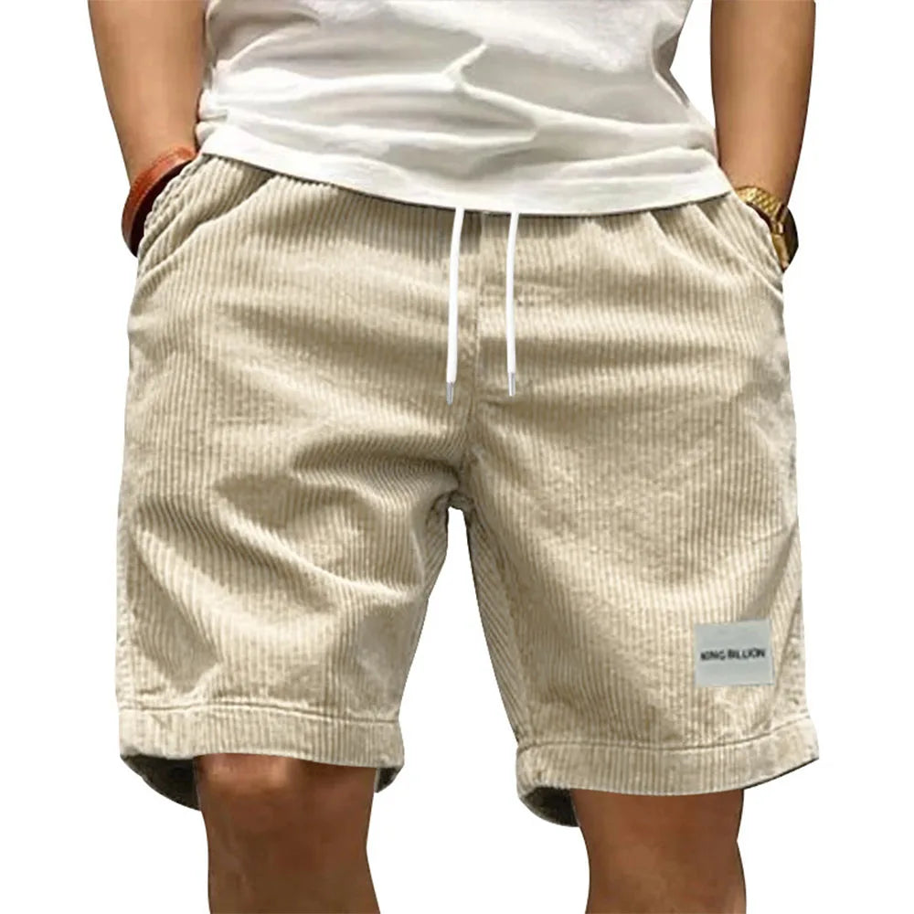 Men's Summer Trendy Retro Corduroy Short Pants