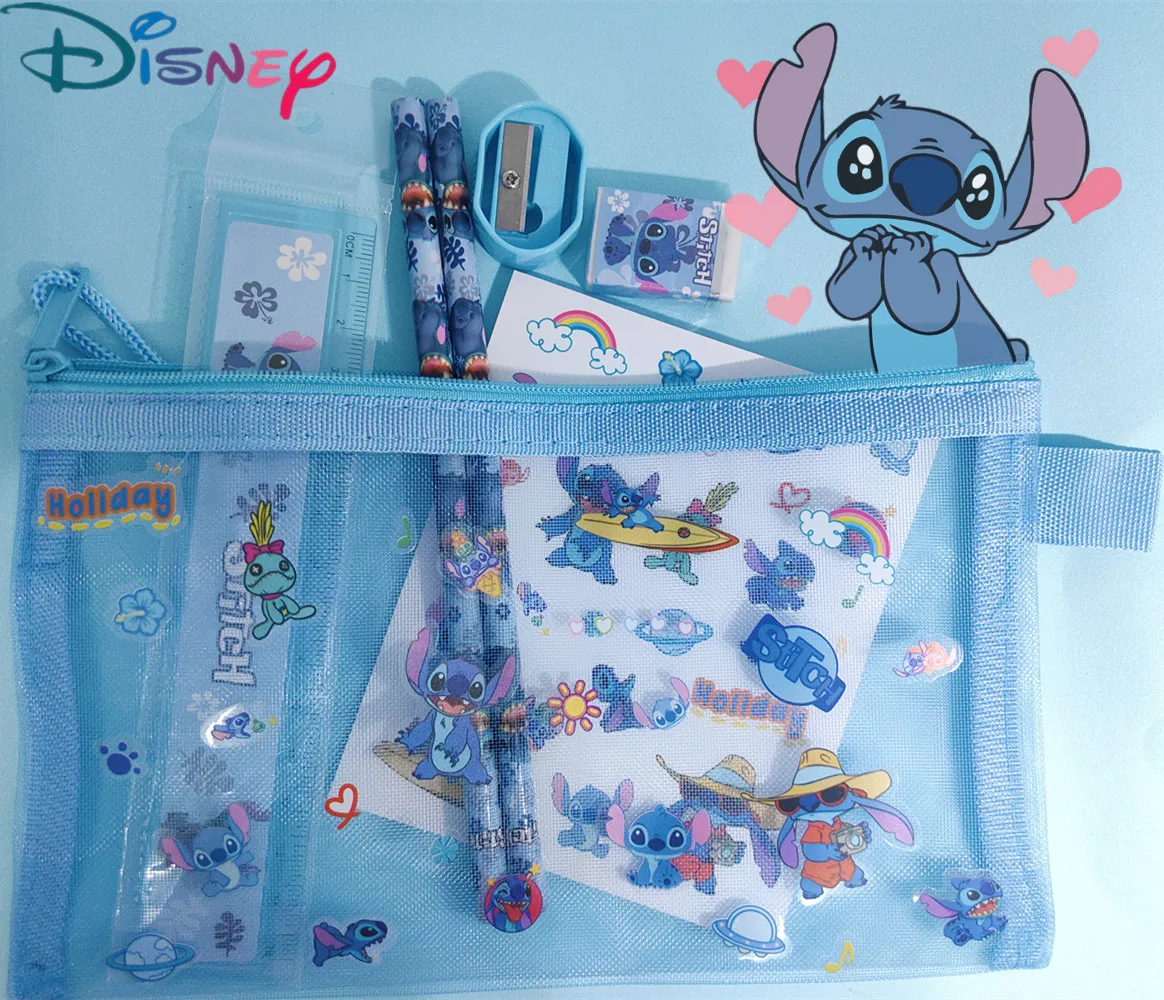 7pcs/Set Disney stitch DIY Stationery Bags