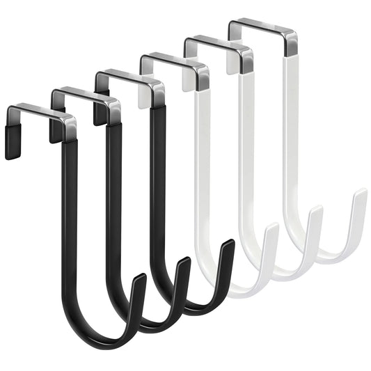 4pcs Door Hangers Hooks with Rubber Organizer Hooks