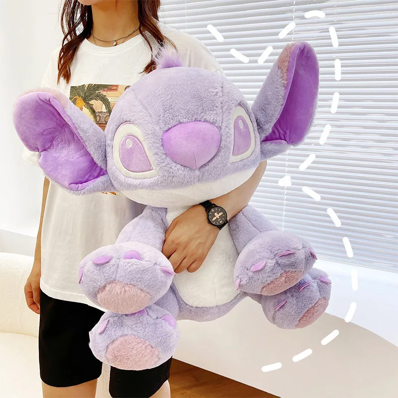 45cm Disney Cartoon Purple Stitch Doll Star Baby Kawaii Plush Toy