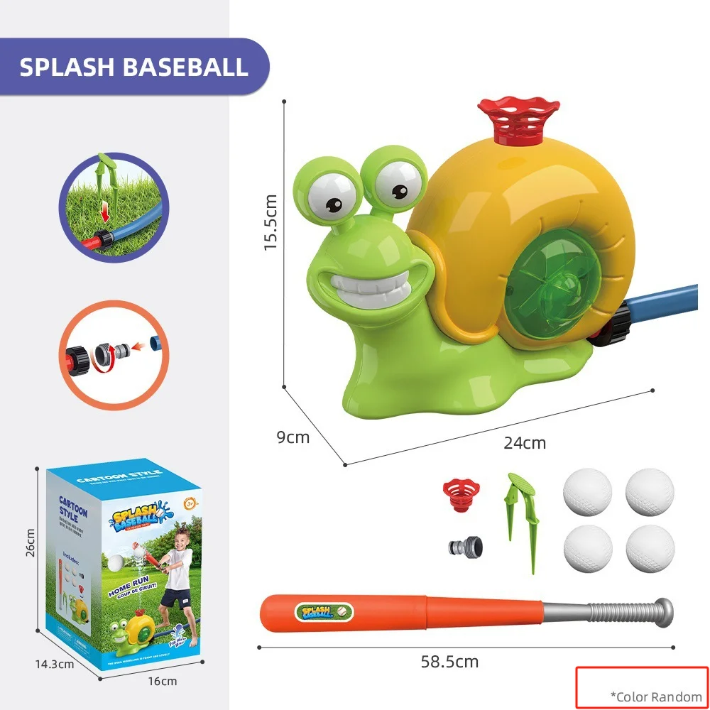 Summer Outdoor Sprinkler Snail with Baseball