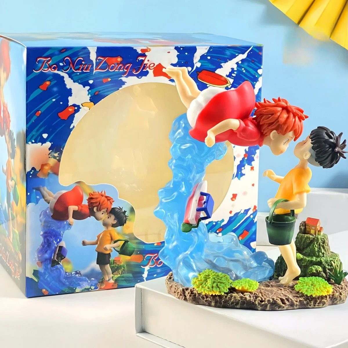 15cm Ponyo on The Cliff Figure Ponyo Sosuke Seagal Figurine