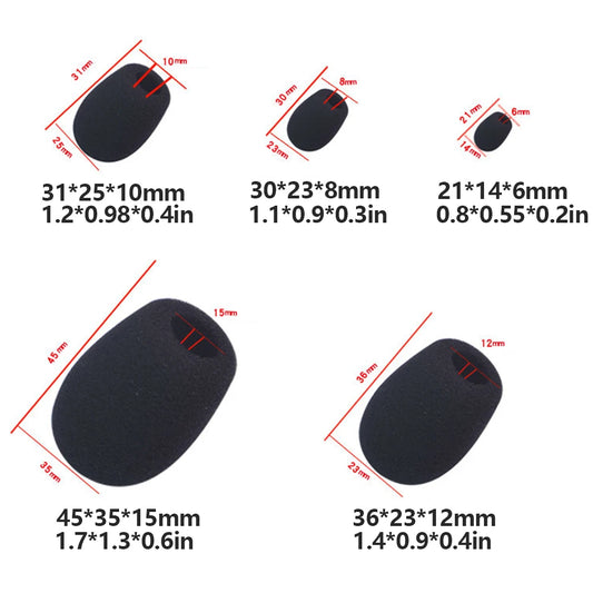 10Pcs Foam Mini Microphone Covers Mic Protector