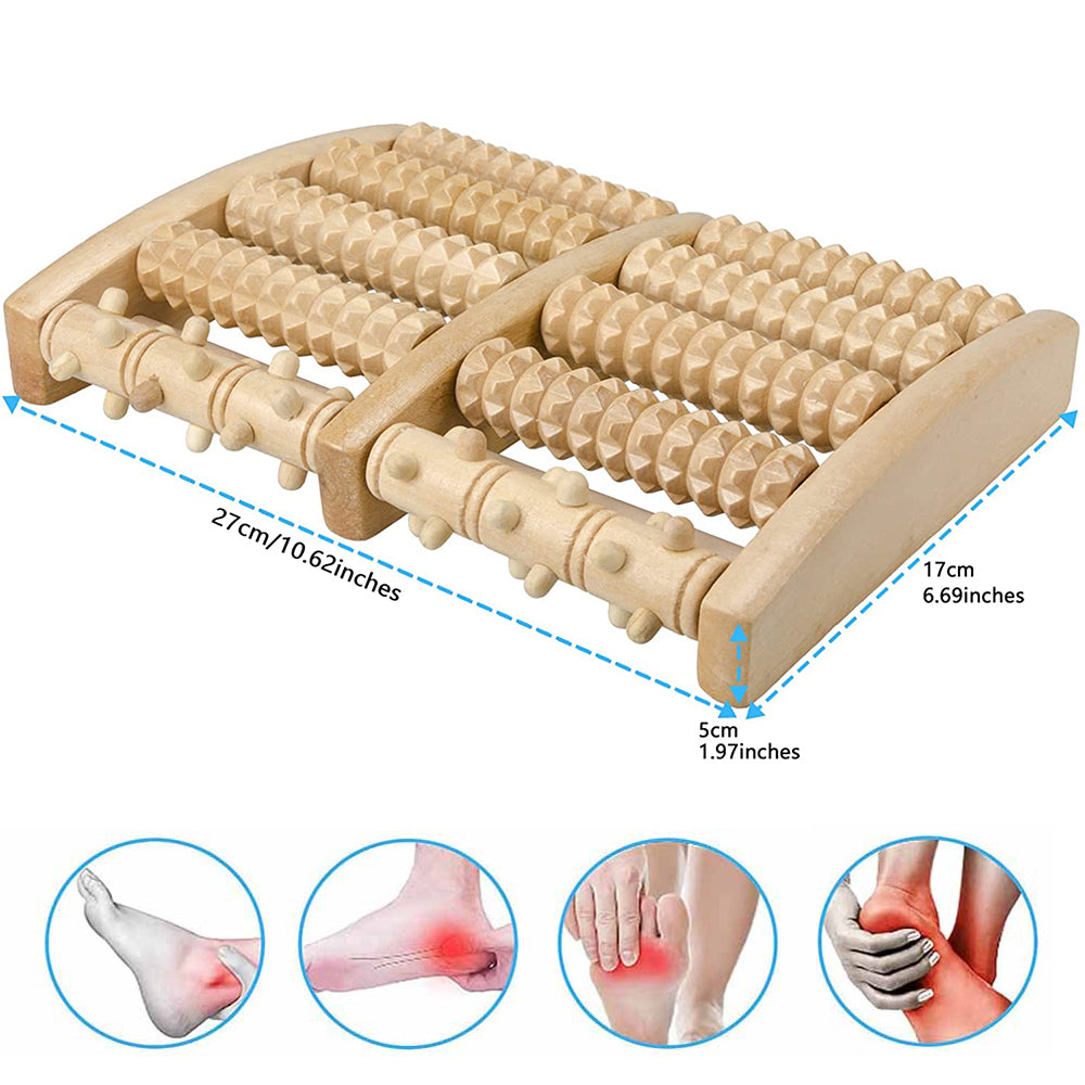 Wooden Foot Roller Wood Care Massage Reflexology Muscle Relax Relief Massager