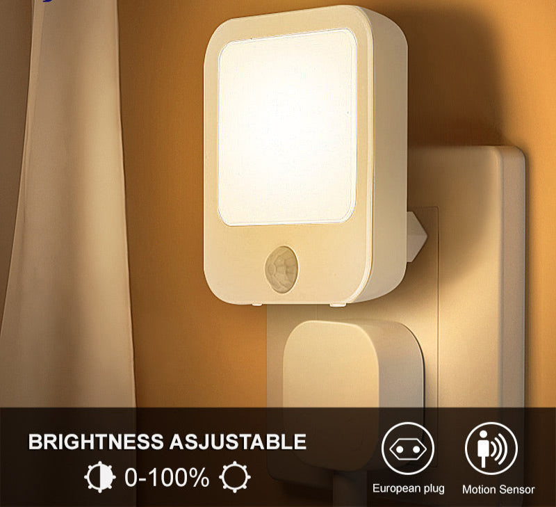 Night Light Motion Sensor With LED Light EU Plug