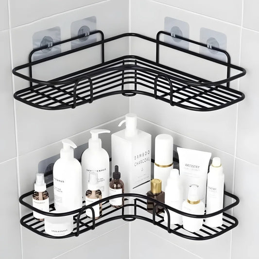 Toilet Storage Rack Bathroom Shelf No-Drill Corner Shelf