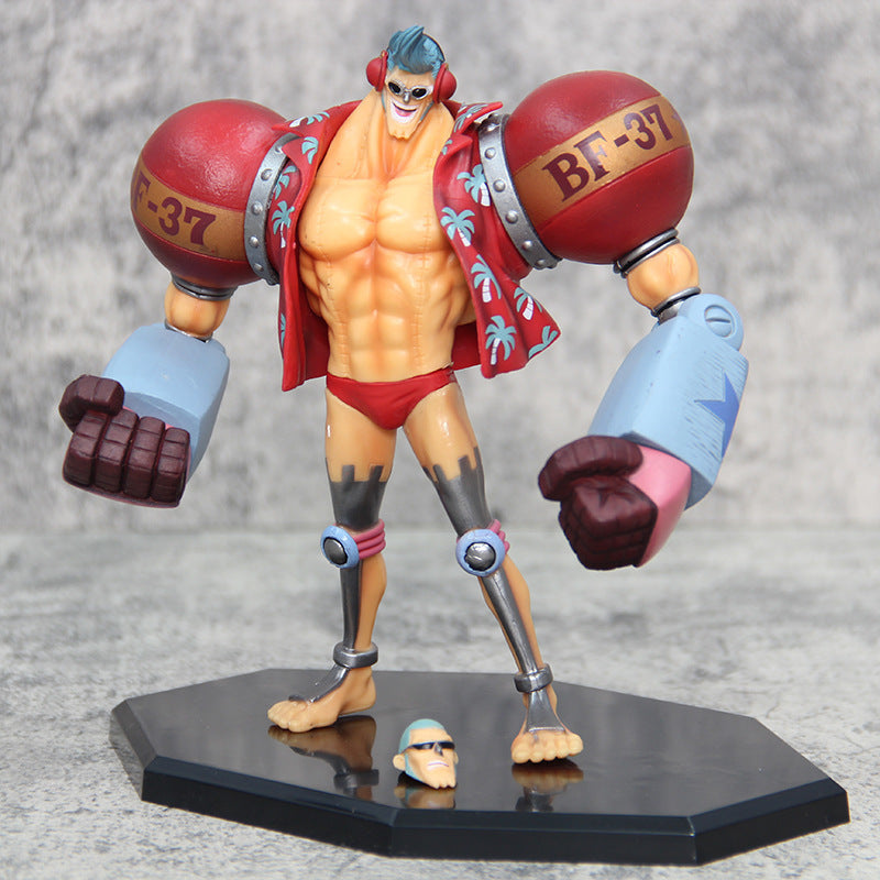 18cm Anime One Piece Figure Gk Franky Action Figures Double Head