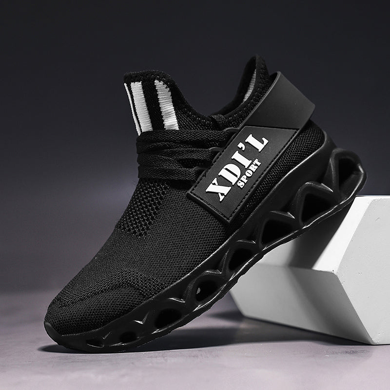 Men's Black Sneakers Wear Resistant Non Slip Breathable Sports Shoes