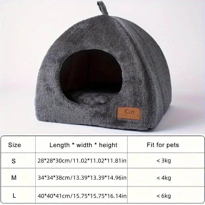 1pc Cozy Semi-enclosed Cat Bed